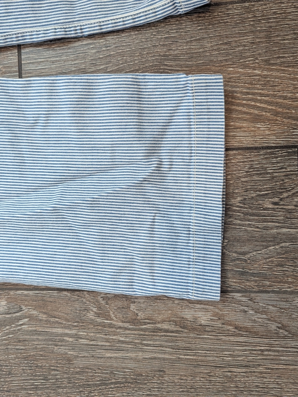 Flying Monkey High Rise Wide Leg Jeans Light Blue Stripe Button Fly Size 25 - Picture 5 of 10